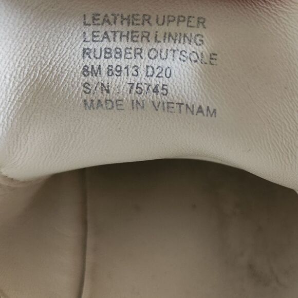 TORY BURCH Howell Court Stripe Embossed Leather Sneakers Size 8 Retails $250 - Picture 6 of 6